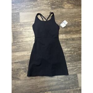 Laundry by Shelli Segal Workout Dress Small Black Tennis Pickleball Shorts Bra